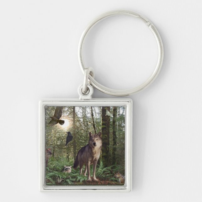 Forest Animals Gifts Keychain (Front)