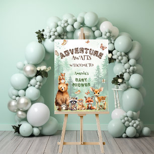 Forest animals Greenery baby shower Welcome Foam Board