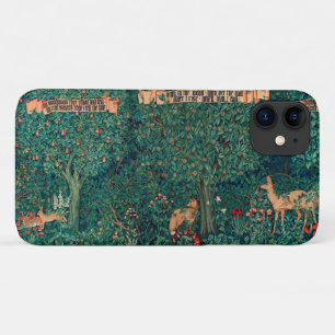 Forest Animals ,Greenery Fox ,Doe ,Hares,W.Morris iPhone 11 Case
