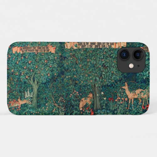 Forest Animals Greenery Fox Doe HaresWMorris  iPhone 11 Case