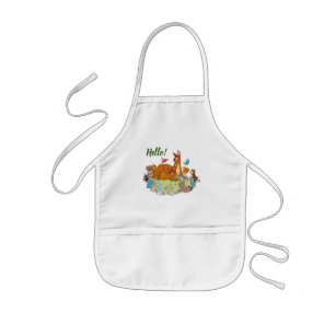 Forest Animals Greeting Prince Bambi Kids' Apron