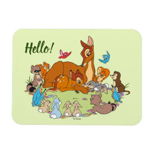 Forest Animals Greeting Prince Bambi Magnet