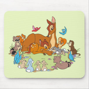 Forest Animals Greeting Prince Bambi Mouse Pad