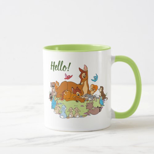 Forest Animals Greeting Prince Bambi Mug