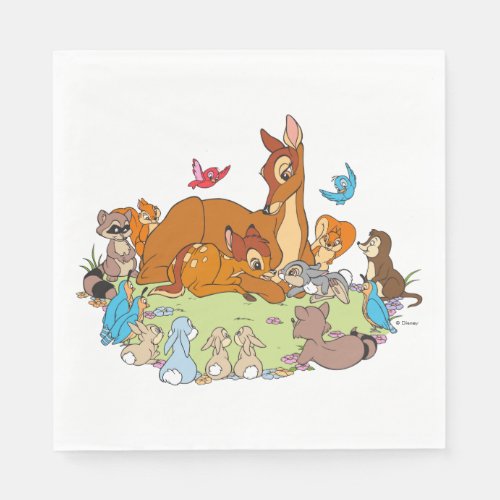 Forest Animals Greeting Prince Bambi Napkins