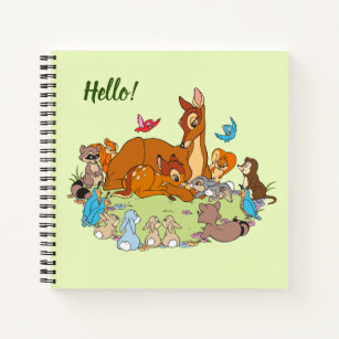 Forest Animals Greeting Prince Bambi Notebook
