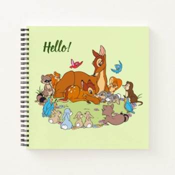 Forest Animals Greeting Prince Bambi Notebook by bambi at Zazzle