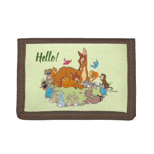 Forest Animals Greeting Prince Bambi Tri-fold Wallet