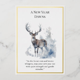 Forest Animals Happy New Year Photo Card