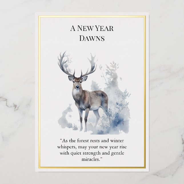 Forest Animals Happy New Year Photo Card (Front)