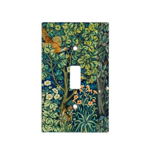 FOREST ANIMALS HaresPheasant Bird Green Floral Light Switch Cover
