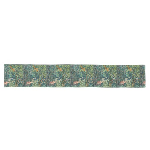 FOREST ANIMALS HaresPheasant BirdGreen Floral  Long Table Runner