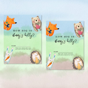 Forest animals - how big is mommy's belly enclosure card