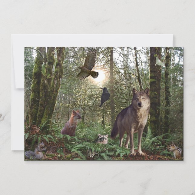Forest Animals Invitation Cards (Front)