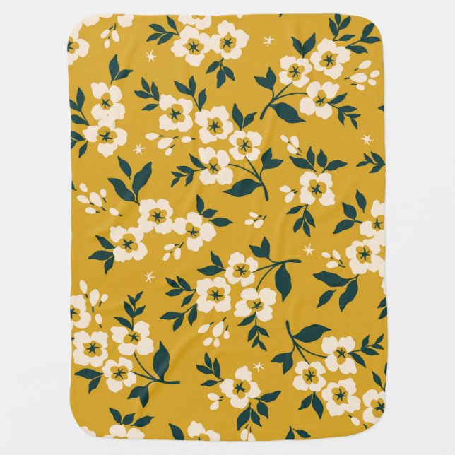 Forest animals, masks, virus pattern. baby blanket (Front)