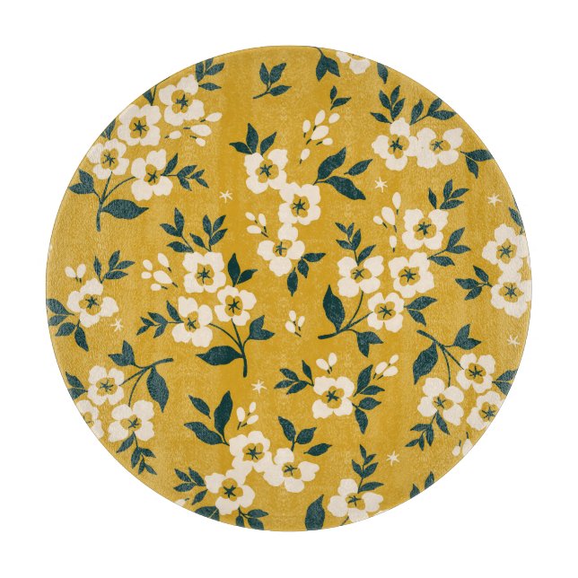Forest animals, masks, virus pattern. cutting board (Front)