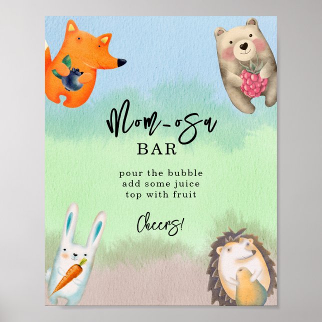 Forest animals - mom-osa bar poster (Front)
