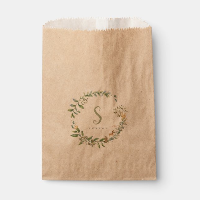 Forest Animals Party Favor Bag (Front)