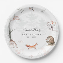 Forest Animals Rustic Woodland Baby Shower Paper Plates