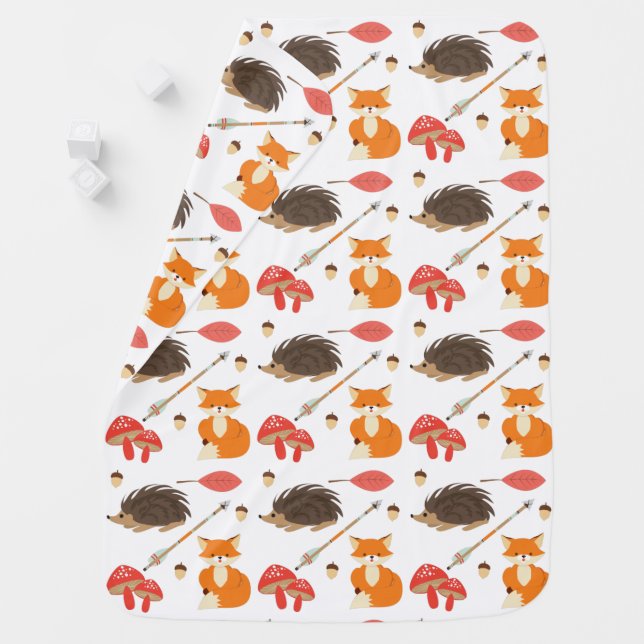 Forest Animals Tribal Baby Blanket (In Situ)