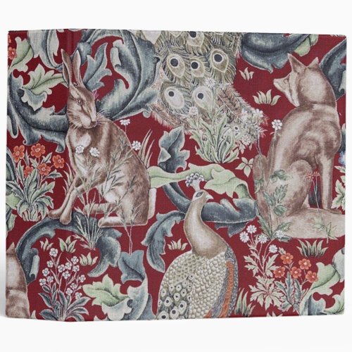 Forest Animals William Morris 3 Ring Binder