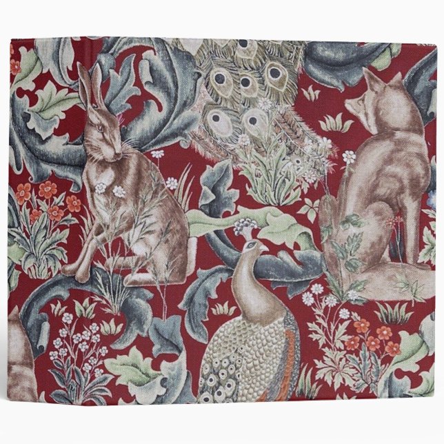 Forest Animals, William Morris 3 Ring Binder (Front/Spine)