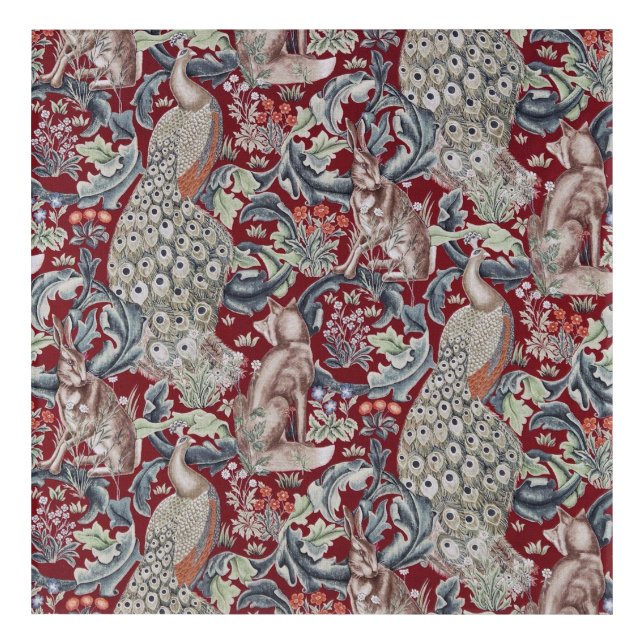 Forest Animals, William Morris Acrylic Print (Front)