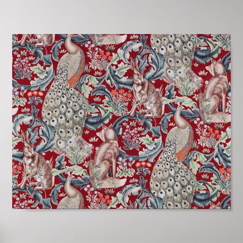 Forest Animals William Morris Poster