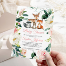 Forest Animals Woodland Baby Shower Invitation