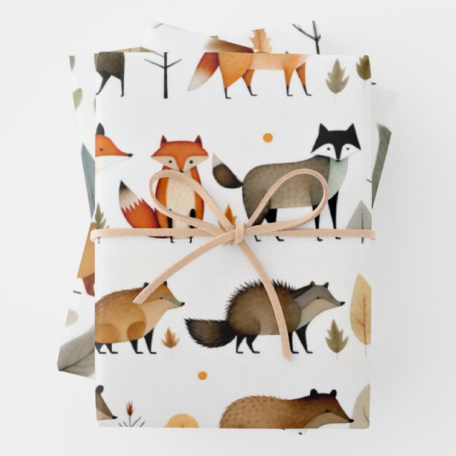 Forest Animals  Wrapping Paper Sheets (In situ)