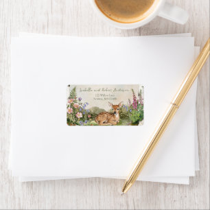 Forest Arch and Fawn Baby Shower Address Label