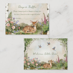 Forest Arch and Fawn Baby Shower Book Request Enclosure Card