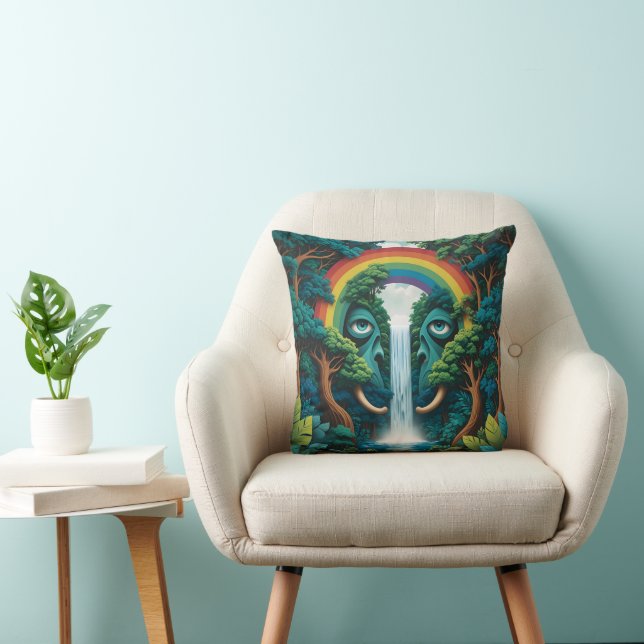 forest art throw pillow (Chair)