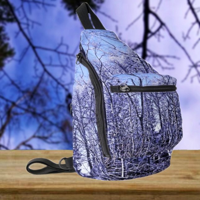 Forest At Twilight Sling Bag (This Forest At Twilight Sling Bag,  has a haunting, look to its design!)