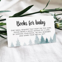 Forest Baby Shower Book Request Enclosure Card