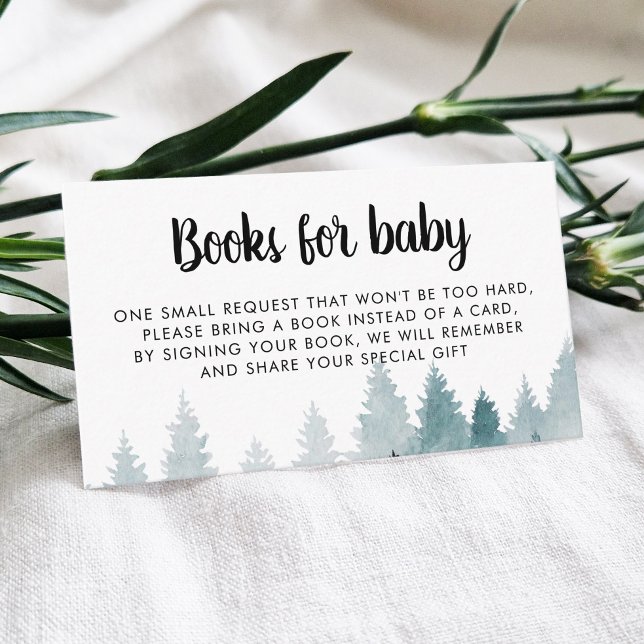 Forest Baby Shower Book Request Enclosure Card (Creator Uploaded)