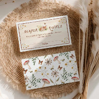 Forest Baby Shower Diaper Raffle Ticket