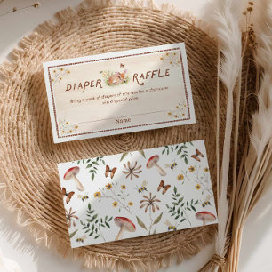 Forest Baby Shower Diaper Raffle Ticket Enclosure Card