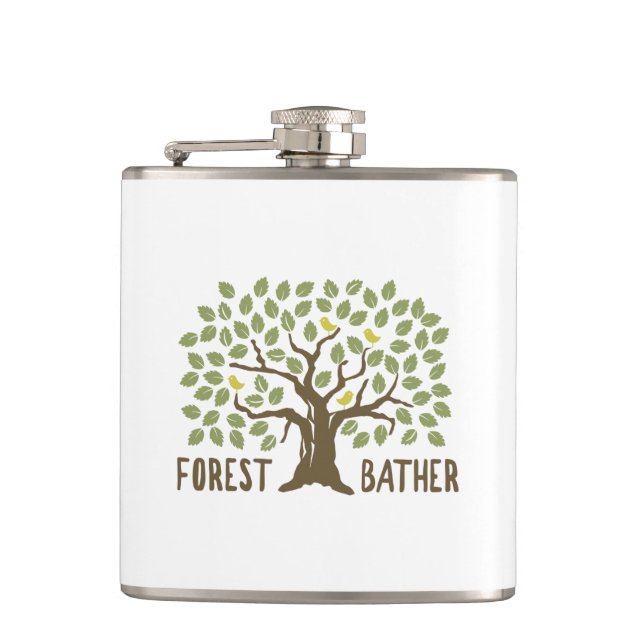 Forest Bather Birds Flask (Front)