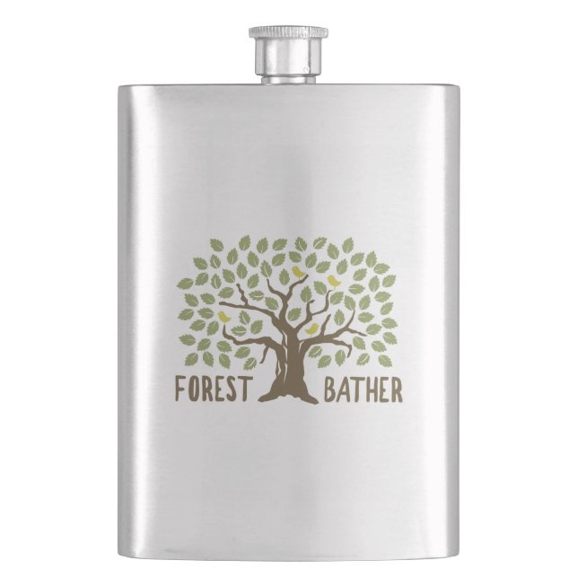 Forest Bather Birds Flask (Front)