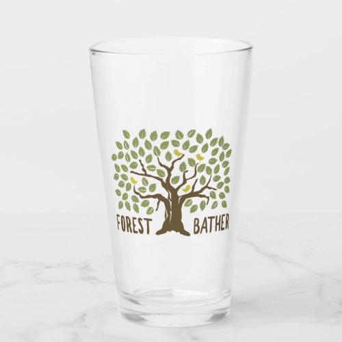 Forest Bather Birds Glass