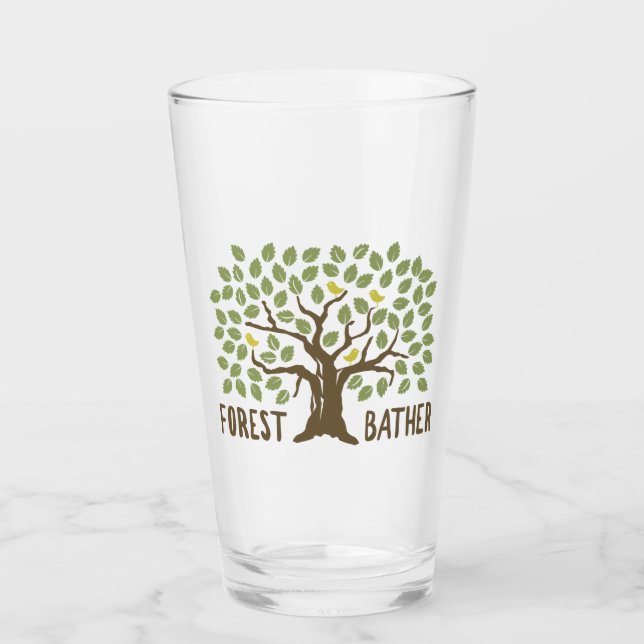 Forest Bather Birds Glass (Front)