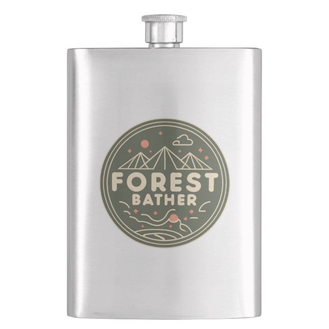 Forest Bather Circle Flask (Front)