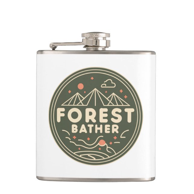 Forest Bather Circle Flask (Front)