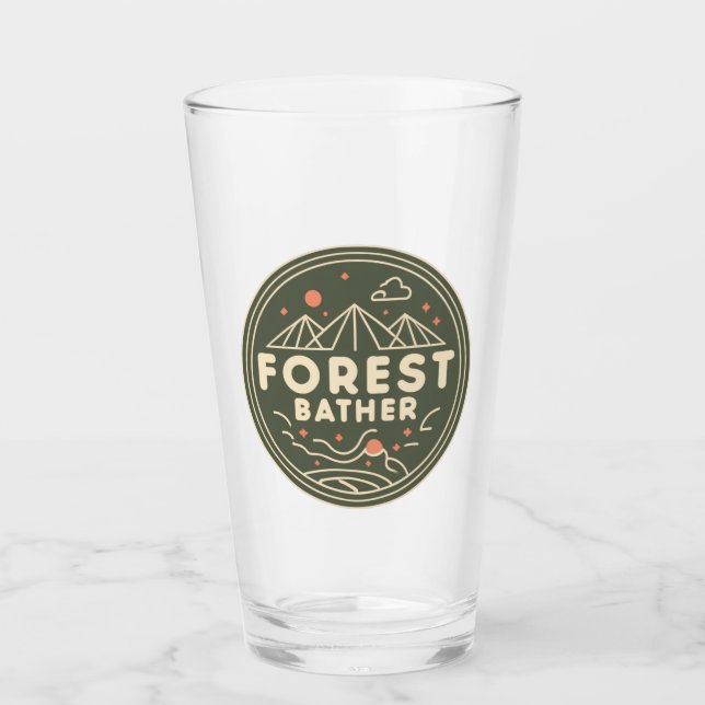 Forest Bather Circle Glass (Front)