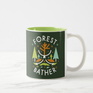 Forest Bather Cubist Two-Tone Coffee Mug
