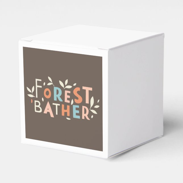 Forest Bather Custom Text Favor Boxes (Front Side)