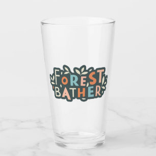 Forest Bather Custom Text Glass