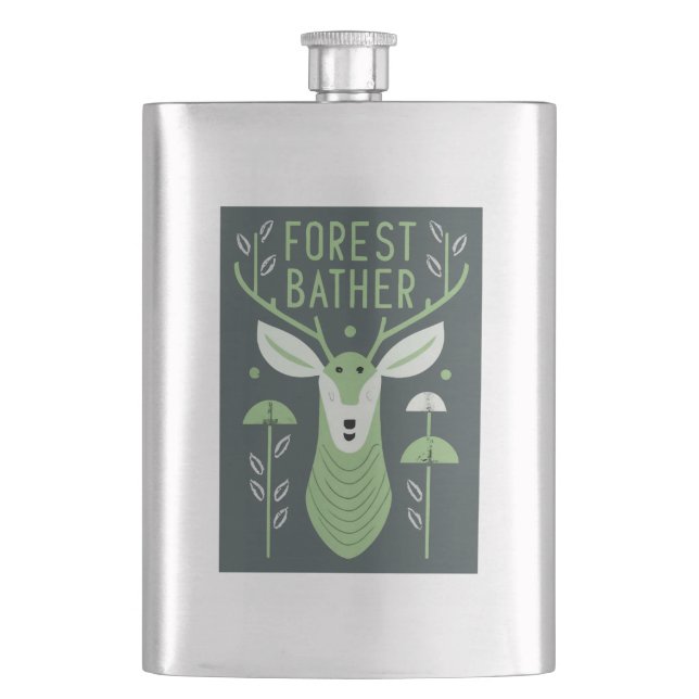 Forest Bather Deer Flask (Front)