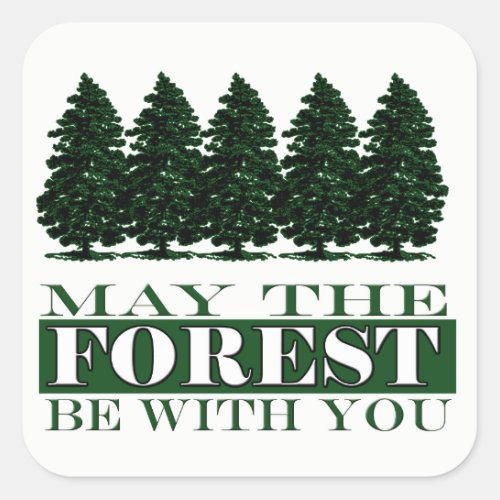 Forest Be With You Funny Sticker